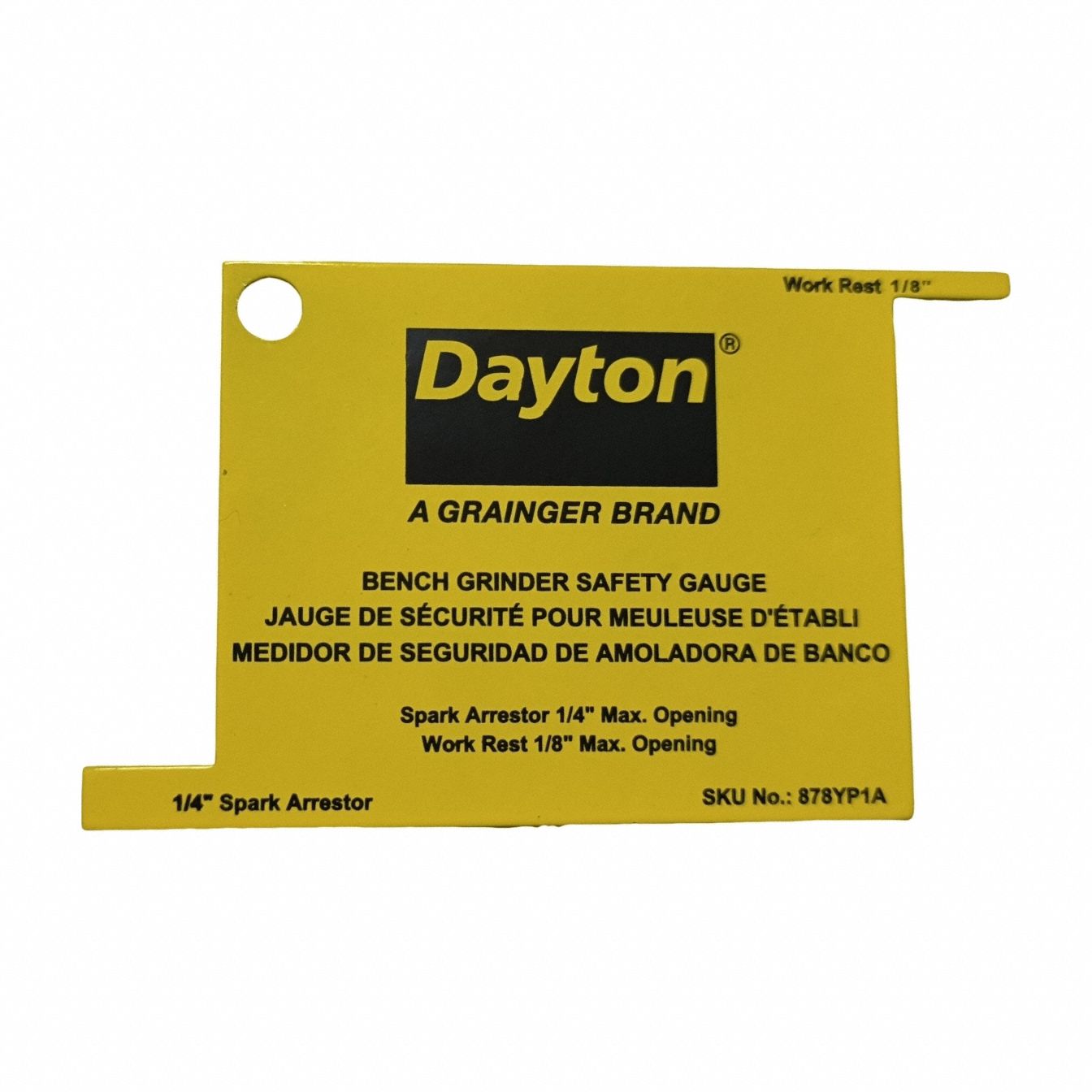 Bench Grinder Safety Gauge Al Yellow