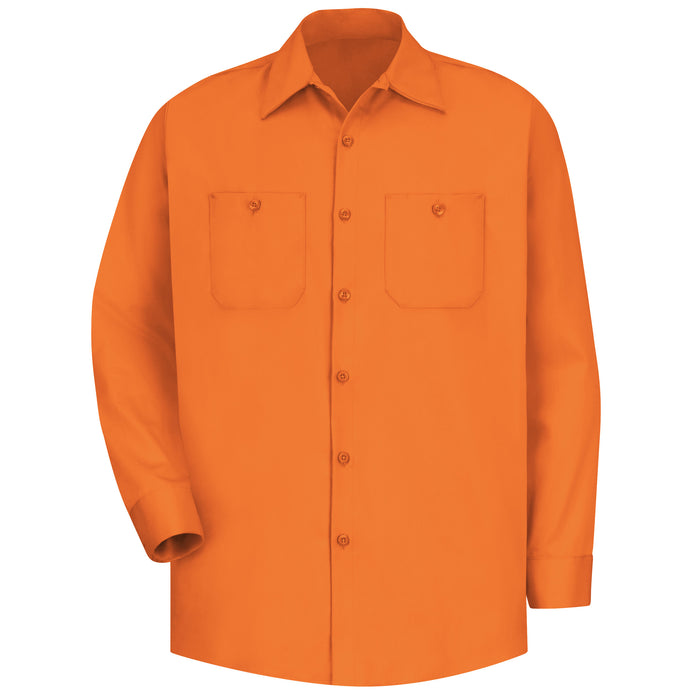 Men's Long Sleeve Wrinkle-Resistant Cotton Work Shirt