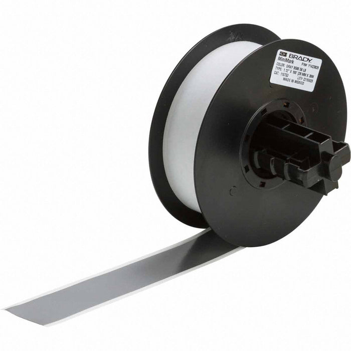 ContinuousLabelStock Gray Gloss 1-1/8inW