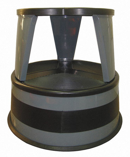 Office Step Stool 14-1/2in H 350lb Slate