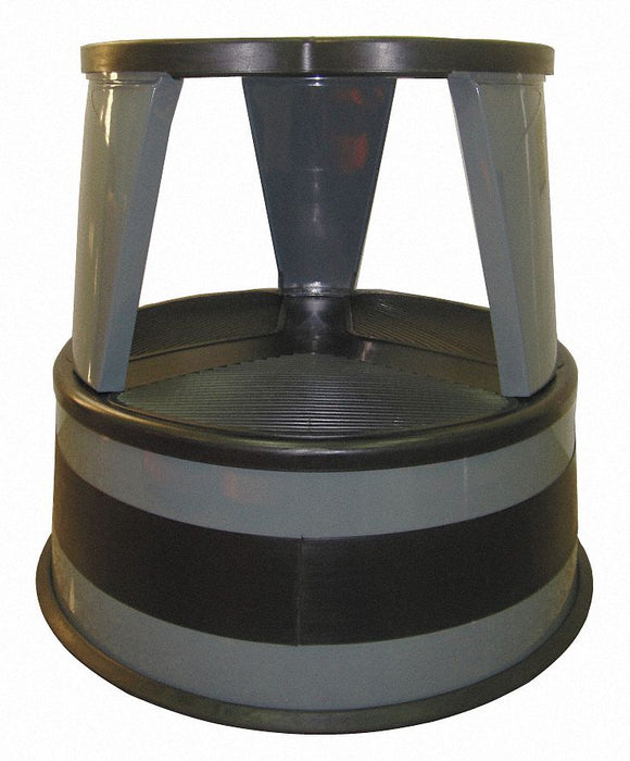 E7784 Office Step Stool 14-1/2in H 350lb Slate