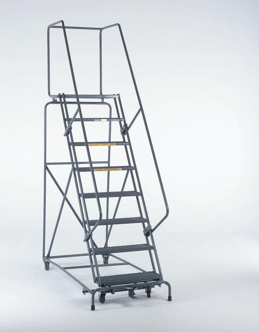 Safety Rolling Ladder Steel 90 In.H
