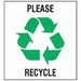 Recycle Label 10 in x 10 in Vinyl PK5