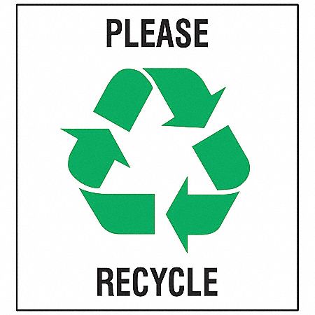 Recycle Label 5 in x 5 in Vinyl PK5