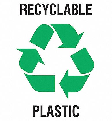 Recycle Label 10 in x 10 in Vinyl PK5