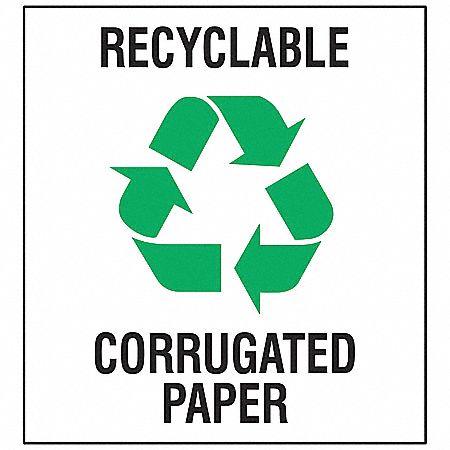 Recycle Label 10 in x 10 in Vinyl PK5