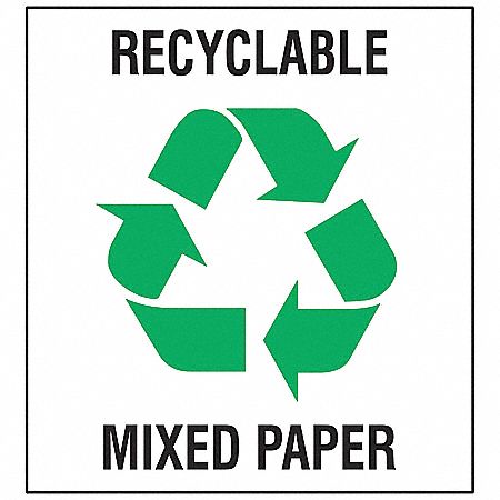 Recycle Label 10 in x 10 in Vinyl PK5