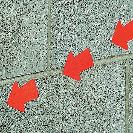 Floor Tape Red 4 inx4 ft Arrow PK50