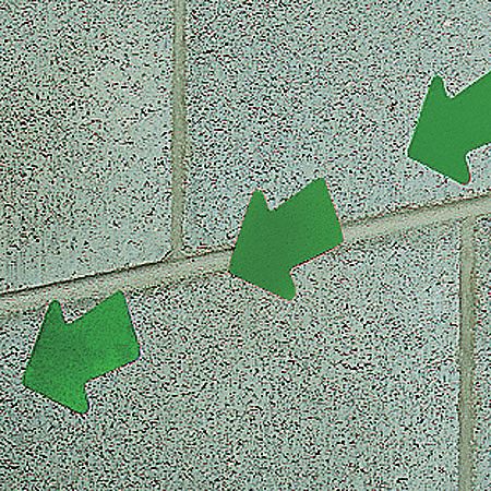 Floor Tape Green 4 inx4 ft Arrow PK50