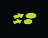 Floor Tape Green/Ylw 3inx3ft Arrow PK50