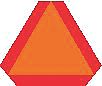 Vehcle Placard Slow Moving Vehicle Sign