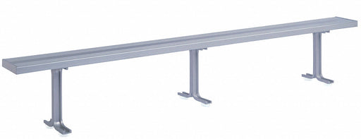 Locker Room Bench 10ft Wide Silver