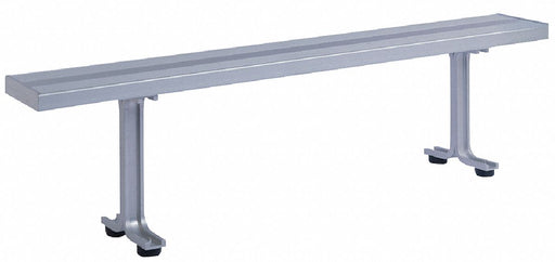 Locker Room Bench 6ft Wide Silver