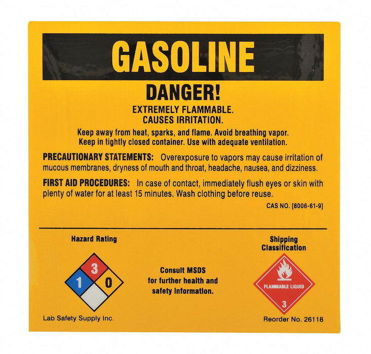 Label 5 in x 5 in Polyester PK25