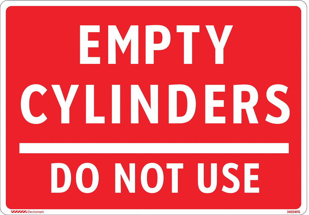 Gas Cylinder Sign Label 7 in x 10 in