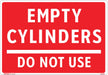 Gas Cylinder Sign Label 7 in x 10 in