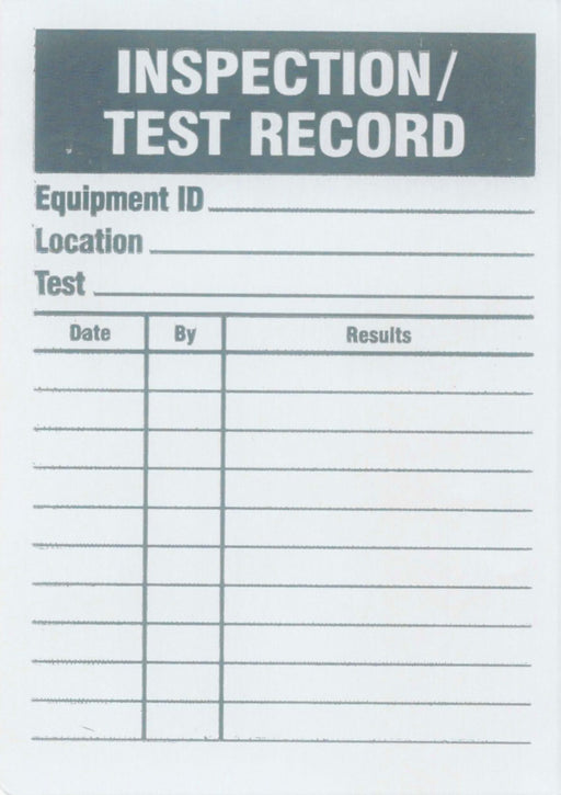 Test Rcd Tag 4-1/4 x 3 In Foil PK25