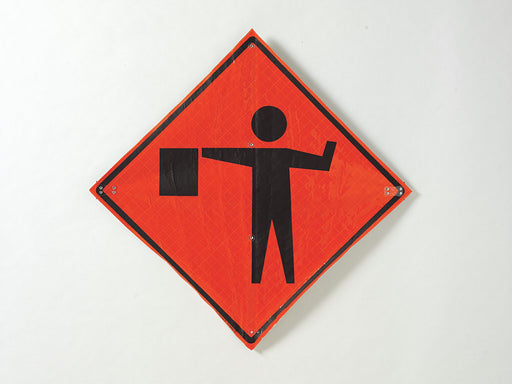 Flagger Ahead Traffic Sign 36 x 36 