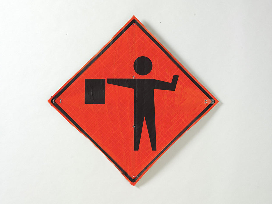 Flagger Ahead Traffic Sign 36 x 36 