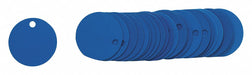 Blank Tag Aluminum 1 1/2in W Blue PK25