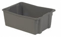 Stk and Nest Ctr Gray Solid Polyethylene
