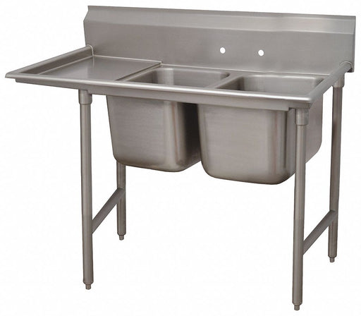 Scullery Sink 64 x27 x42 Silver