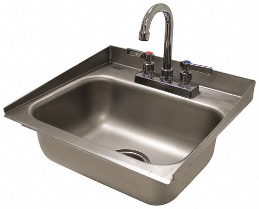 Drop-In Sink w/Faucet 16 x15 x7 Silver