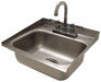 Drop-In Sink w/Faucet 16 x15 x7 Silver