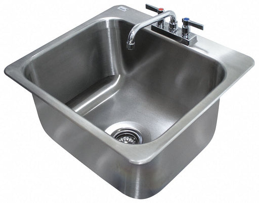 Drop-In Sink w/Faucet 23 x21 x12 Silver