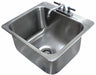 Drop-In Sink w/Faucet 23 x21 x12 Silver
