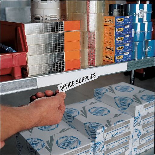 LabelHolder 36inL 1.5inW Clear/White PK6