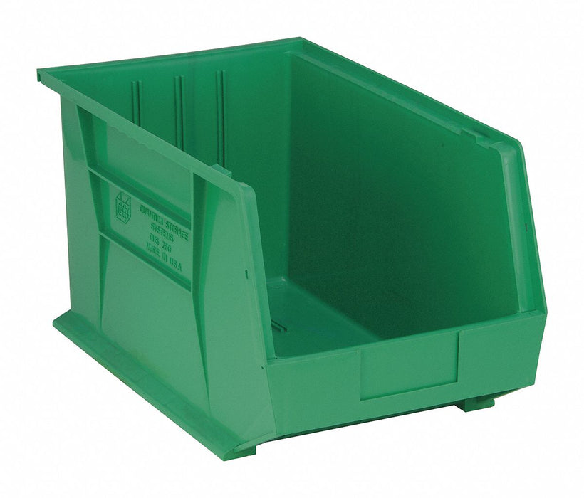 F0609 Hang and Stack Bin Green PP 10 in