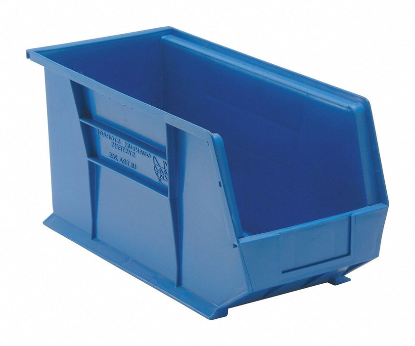 F0610 Hang and Stack Bin Blue PP 9 in