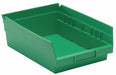 F0615 Shelf Bin Green Polypropylene 4 in