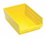 F0615 Shelf Bin Yellow Polypropylene 4 in