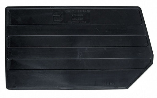 BinDivider 17.125inL Plastic Black PK6