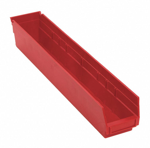 F0621 ShelfBin 23.625inL 4.125inW Plastic