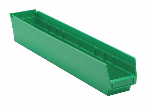 F0621 ShelfBin 23.625inL 4.125inW Plastic