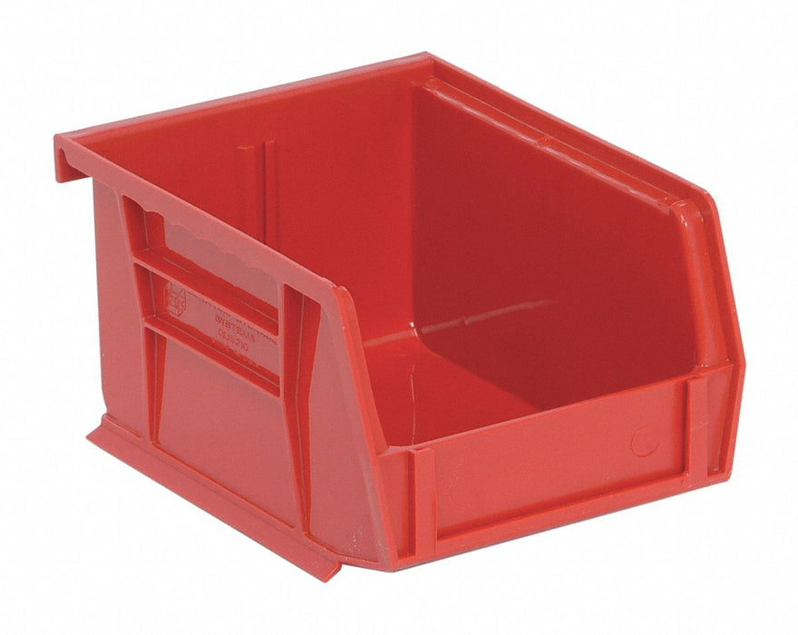 F0598 Hang and Stack Bin Red PP 3 in