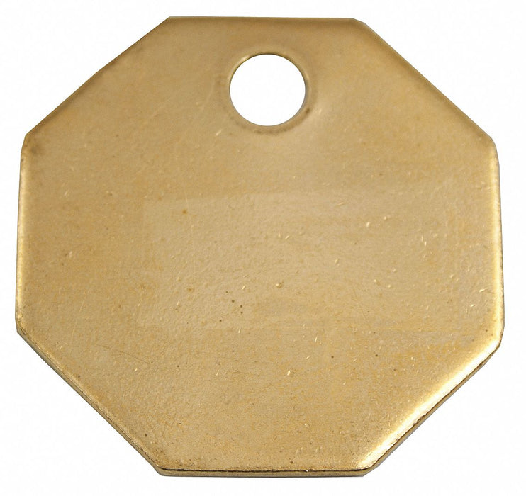 Blank Tag Brass 1 1/4in H 1 1/4in W PK25