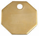 Blank Tag Brass 1 1/4in H 1 1/4in W PK25