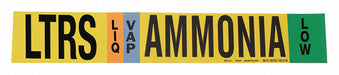 Pipe Marker Ammonia 4 in H 24 in W
