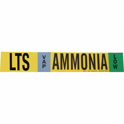 Pipe Marker Ammonia 4 in H 24 in W