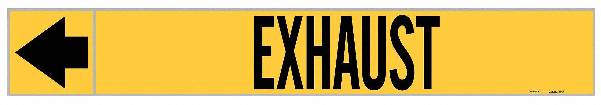Pipe Marker Exhaust 1 in H 8 in W