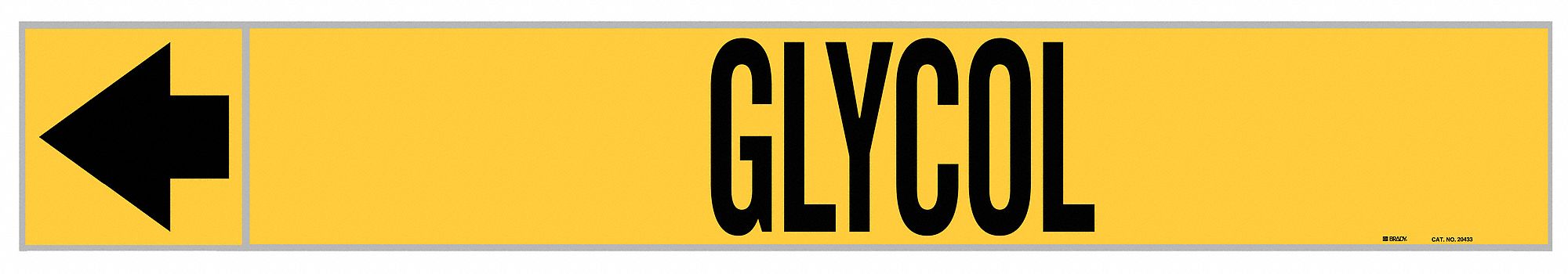 Pipe Marker Glycol 1 in H 8 in W