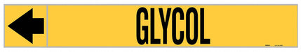 Pipe Marker Glycol 1 in H 8 in W