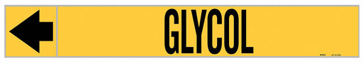 Pipe Marker Glycol 1 in H 8 in W