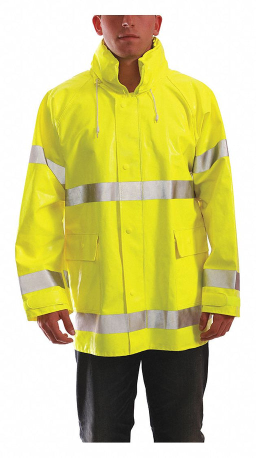 F0797 Flame Resist Rain Jacket Yellow/Green L