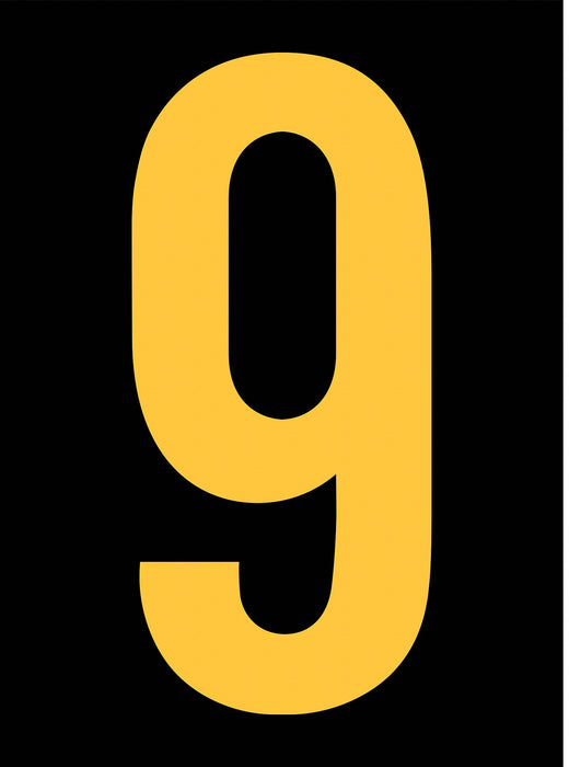 NumberLabel Vinyl 2-7/8inH 1-3/4inW PK25