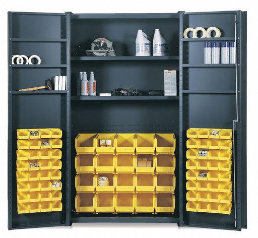 Bin Cabinet 84 x48 x24 SmkGry 84YlwBns